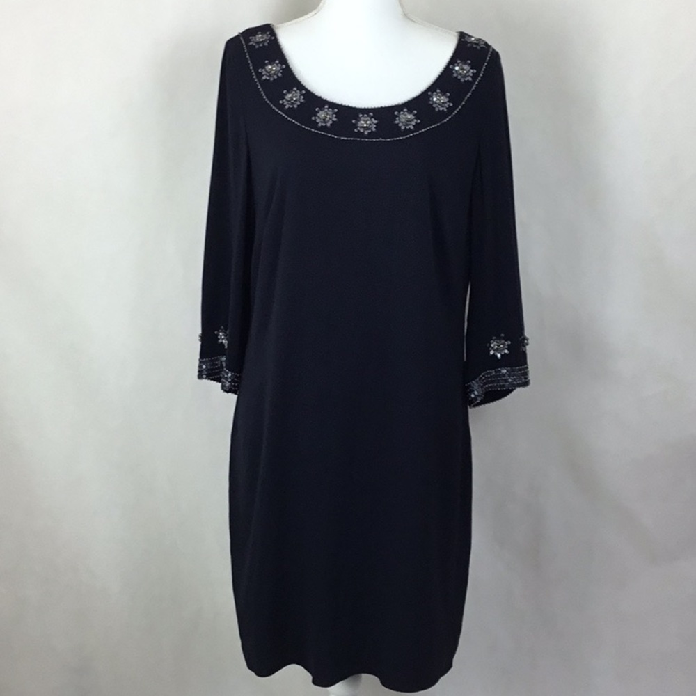 BODEN Navy Beaded/Sequins Evening Dress